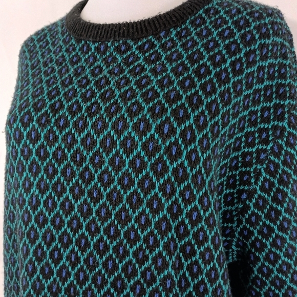 Vintage Reed and James Unisex Black and Green Sweater Size XL Preppy Grandpa - Picture 1 of 7